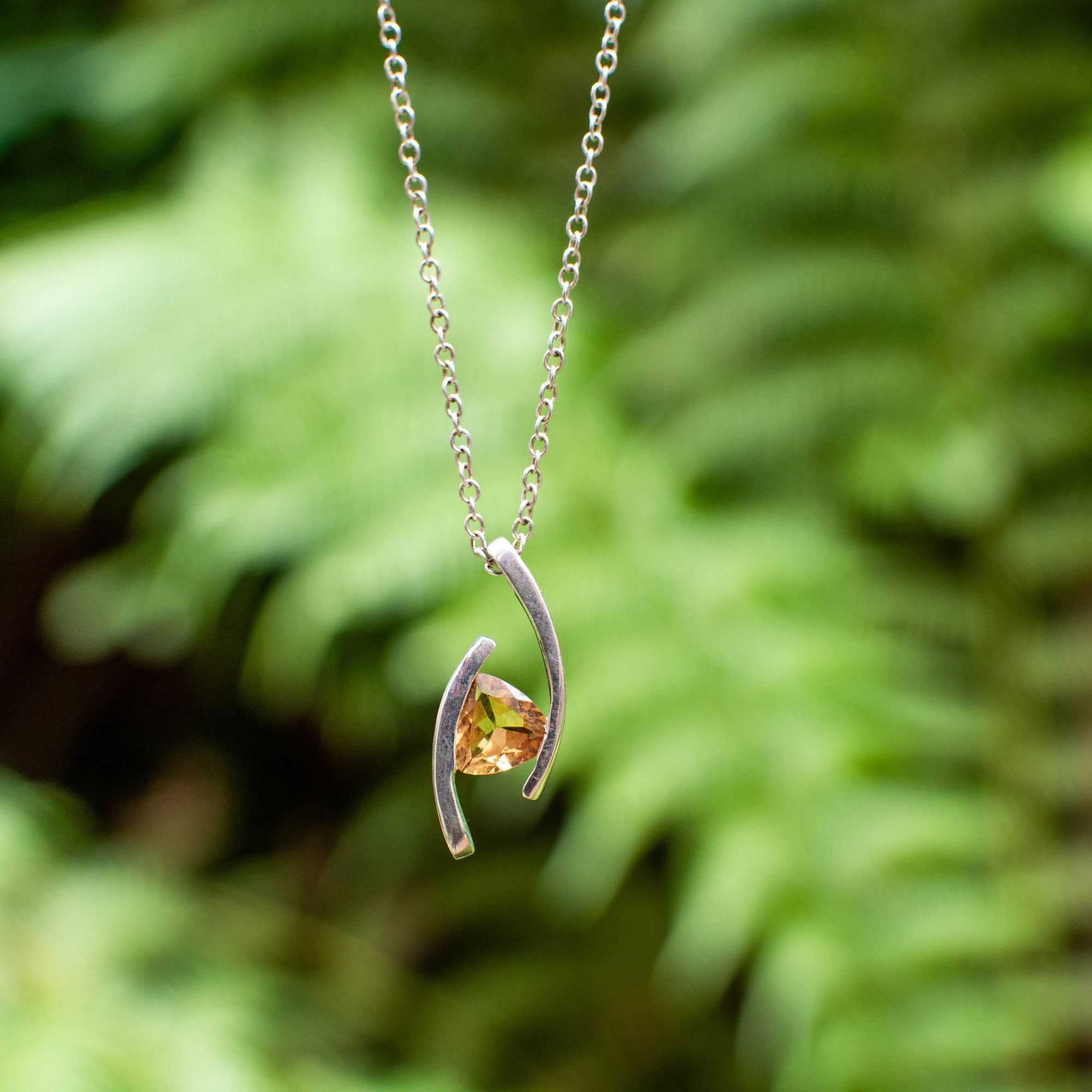 Floating Citrine Pendant