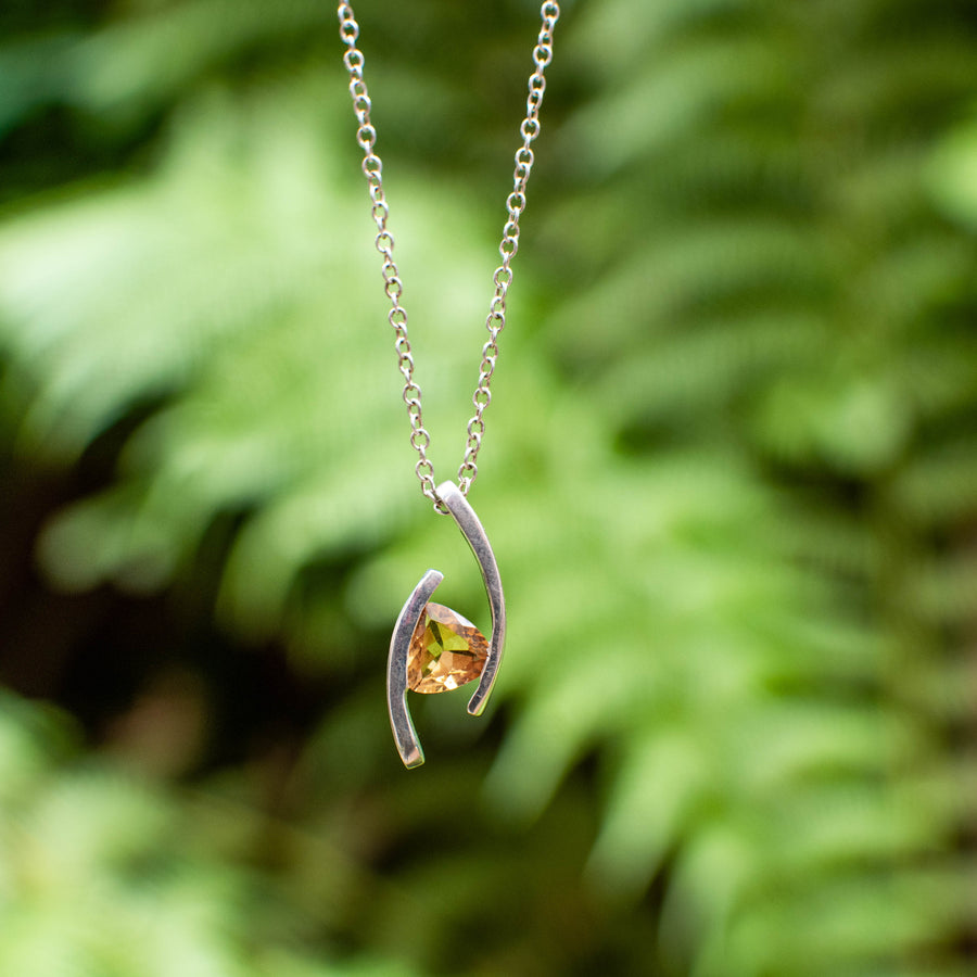 Floating Citrine Pendant