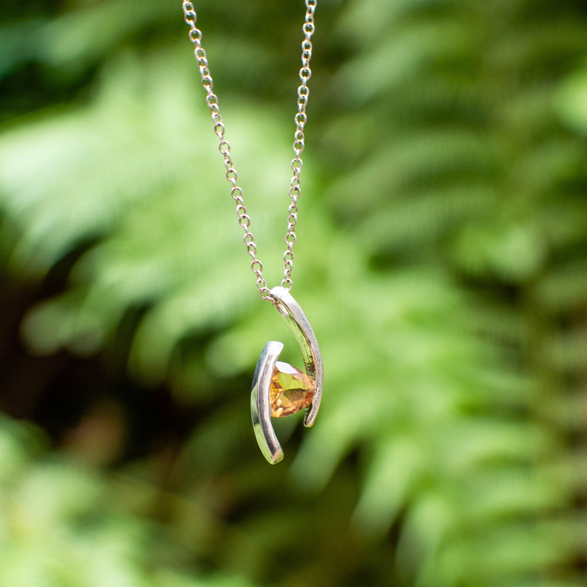 Floating Citrine Pendant