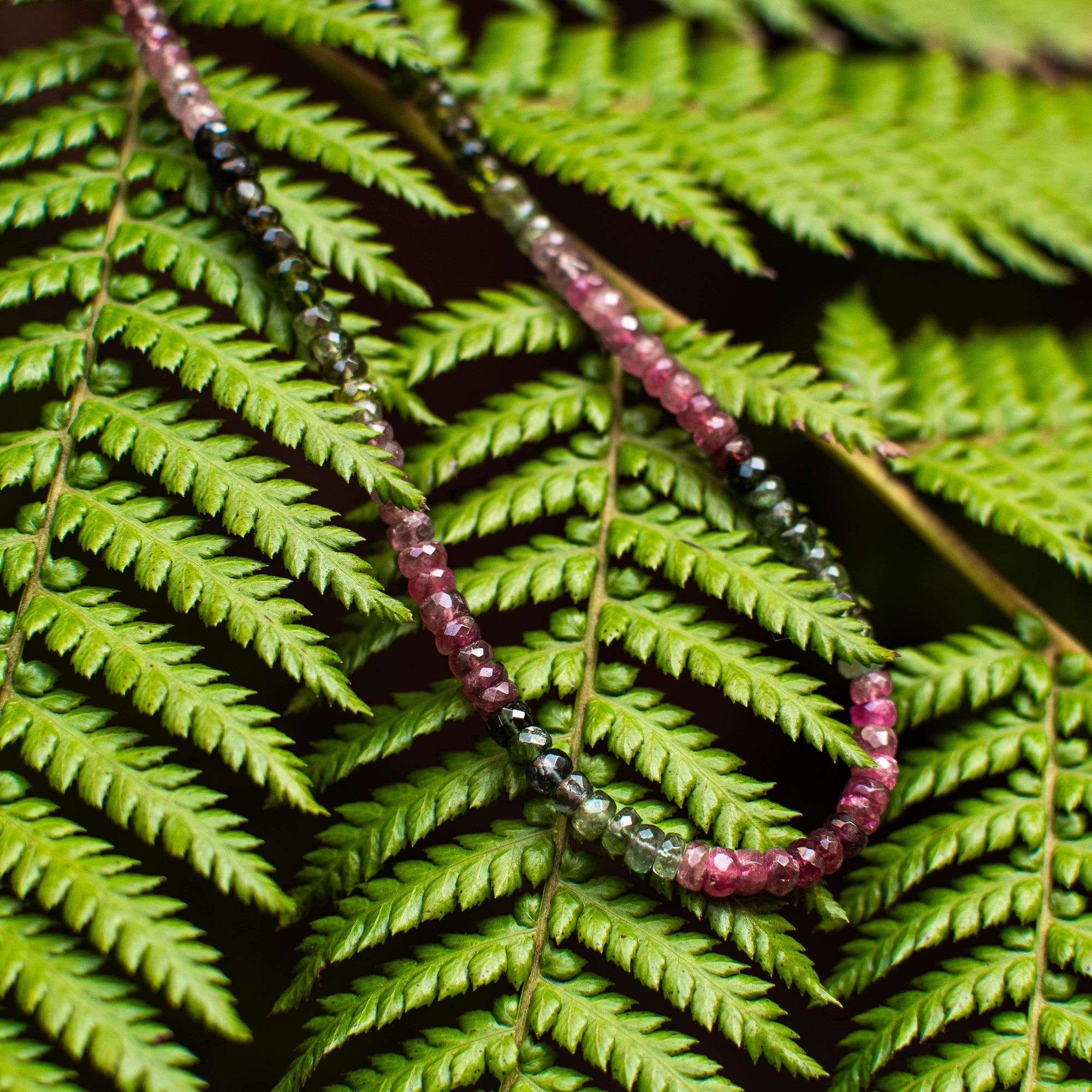 Beaded Watermelon Tourmaline Necklace