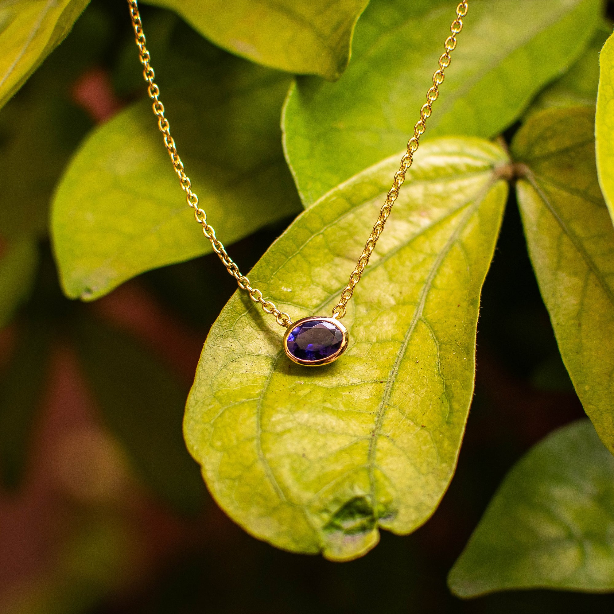 Iolite Gold Necklace