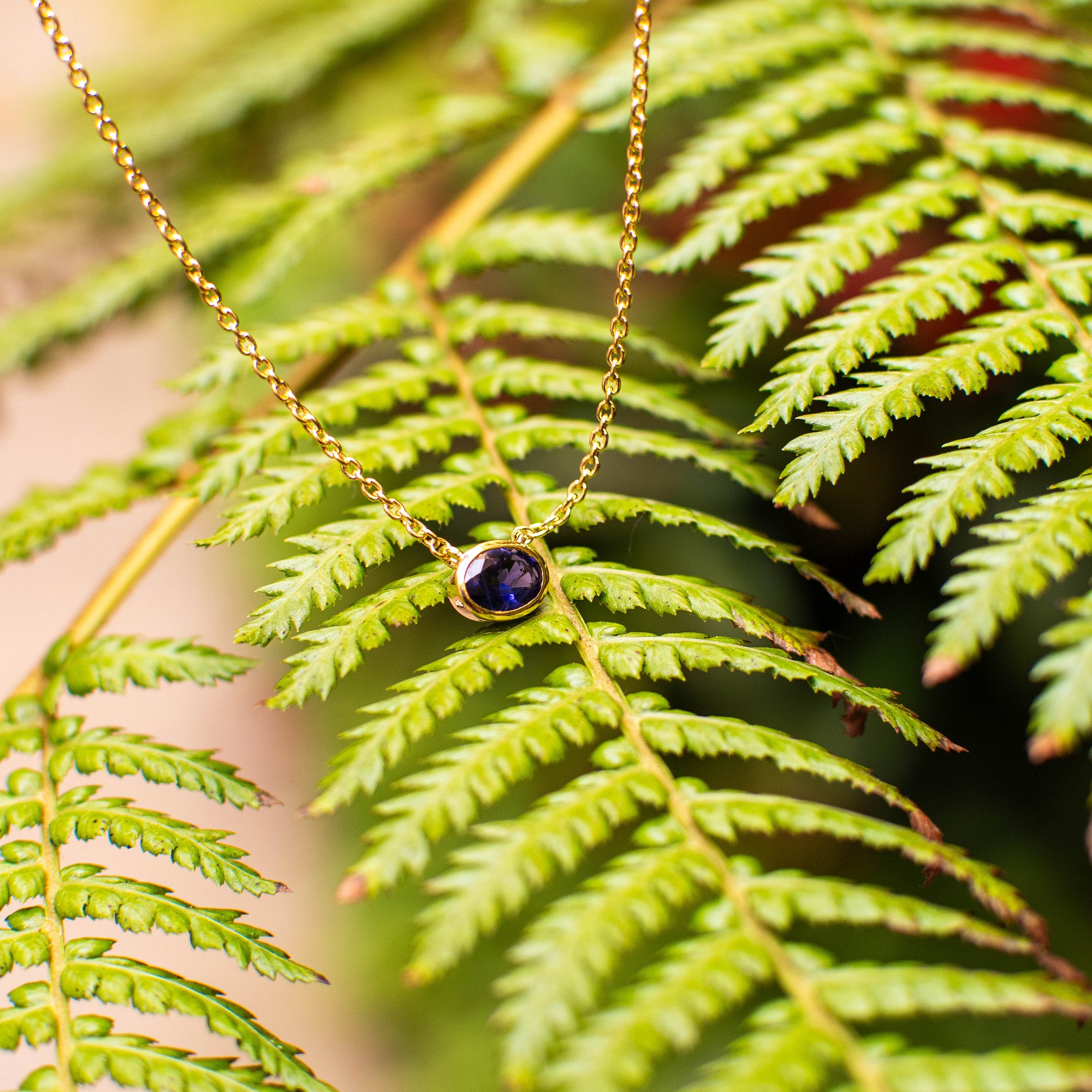 Iolite Gold Necklace