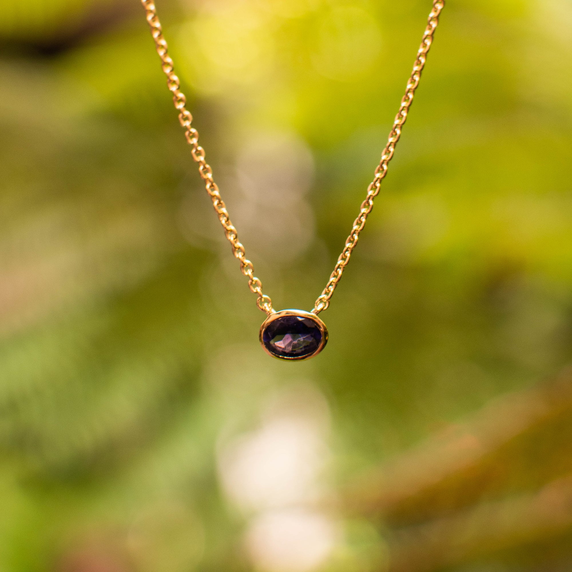 Iolite Gold Necklace