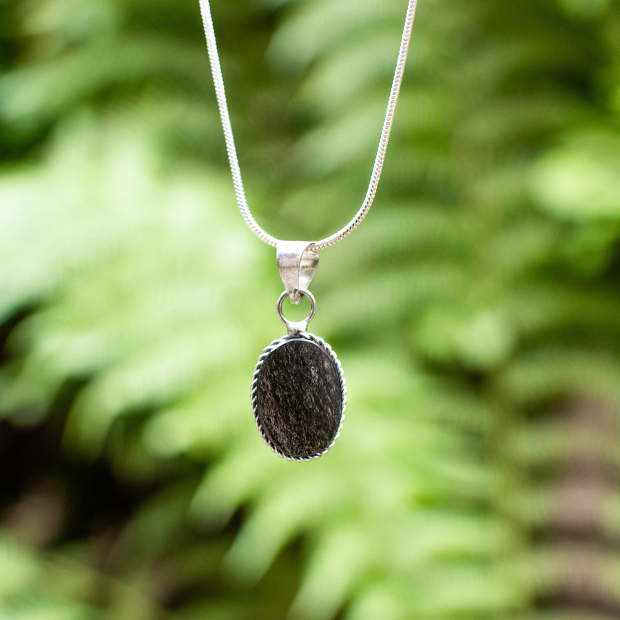 Gold Sheen Obsidian Oval Pendant