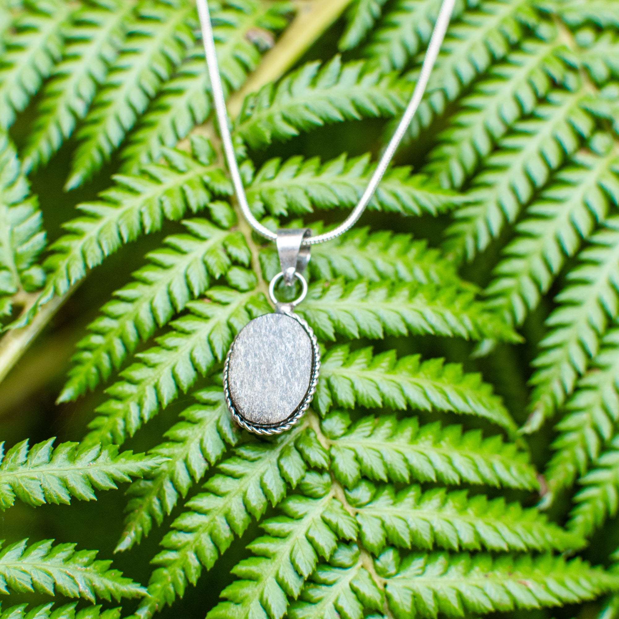 Gold Sheen Obsidian Oval Pendant