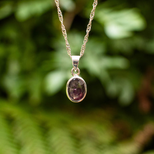 Faceted Oval Super 7 Pendant