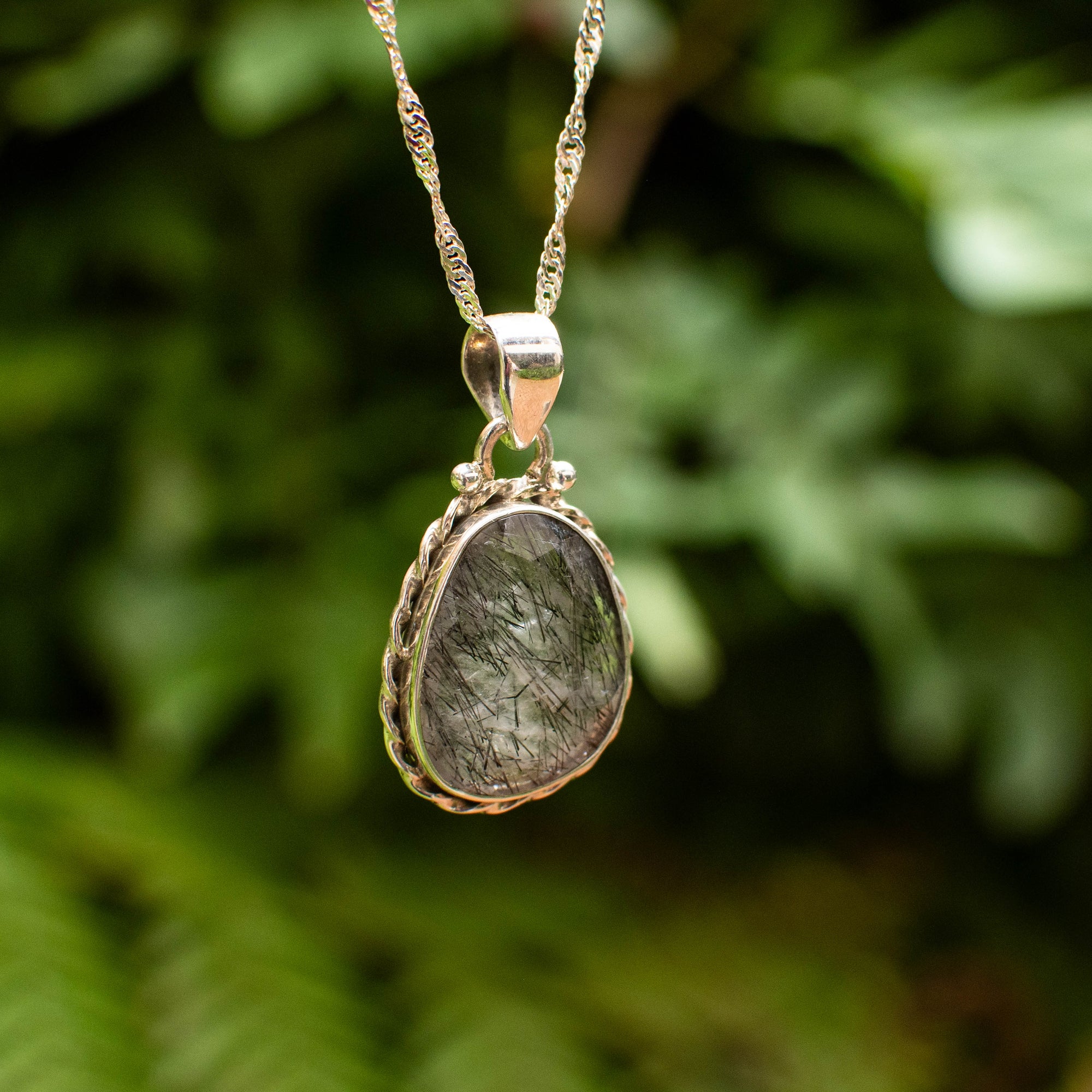 Tourmalinated Quartz  Pendant