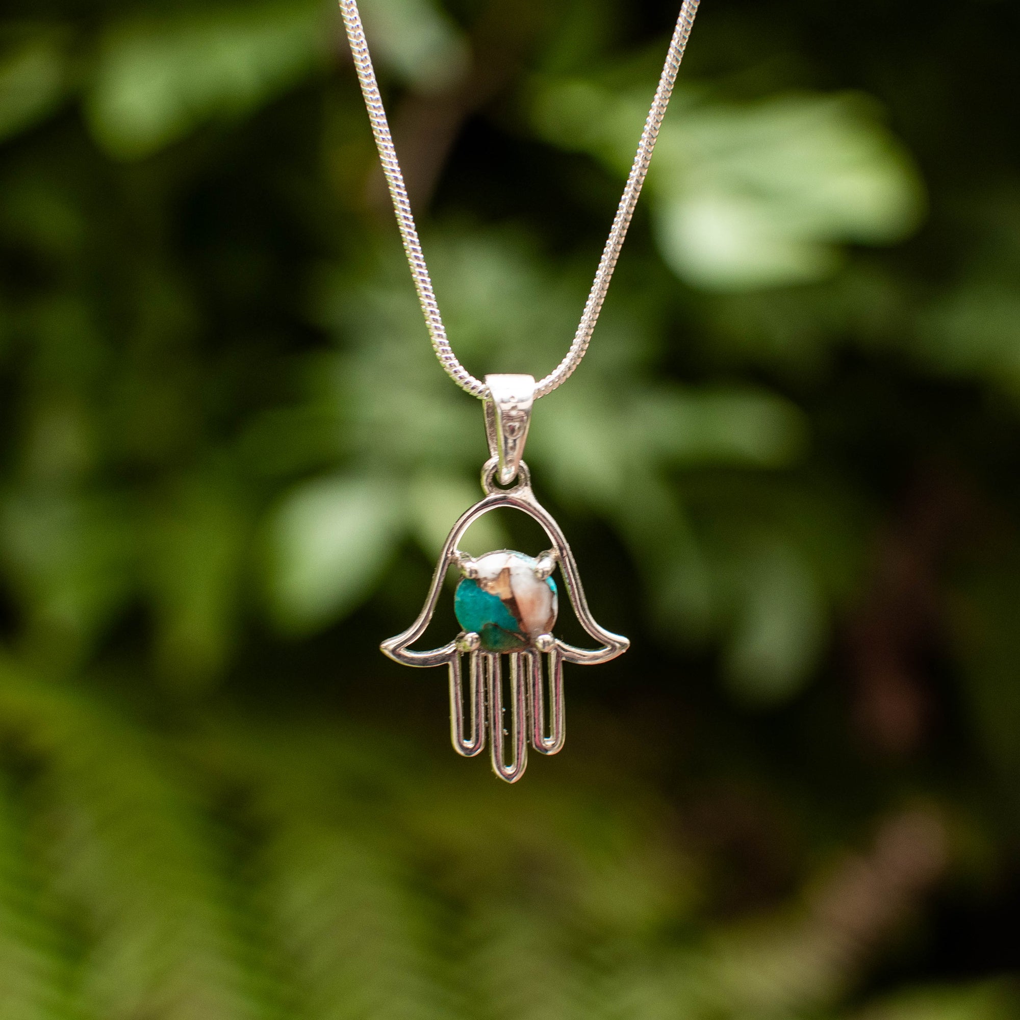 Spiny Oyster Hamsa Pendant
