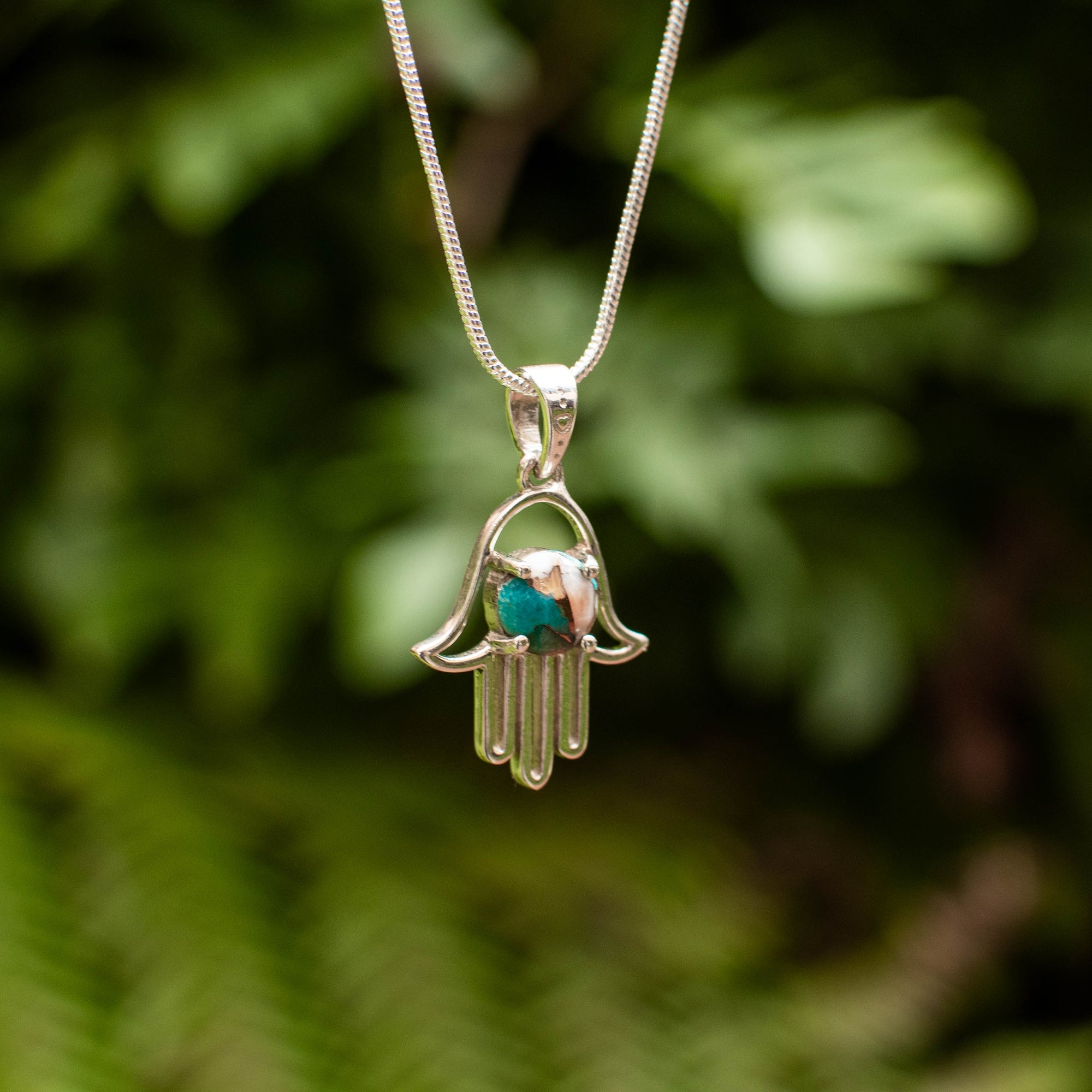 Spiny Oyster Hamsa Pendant
