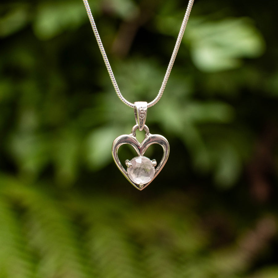 Rose Quartz Heart Pendant