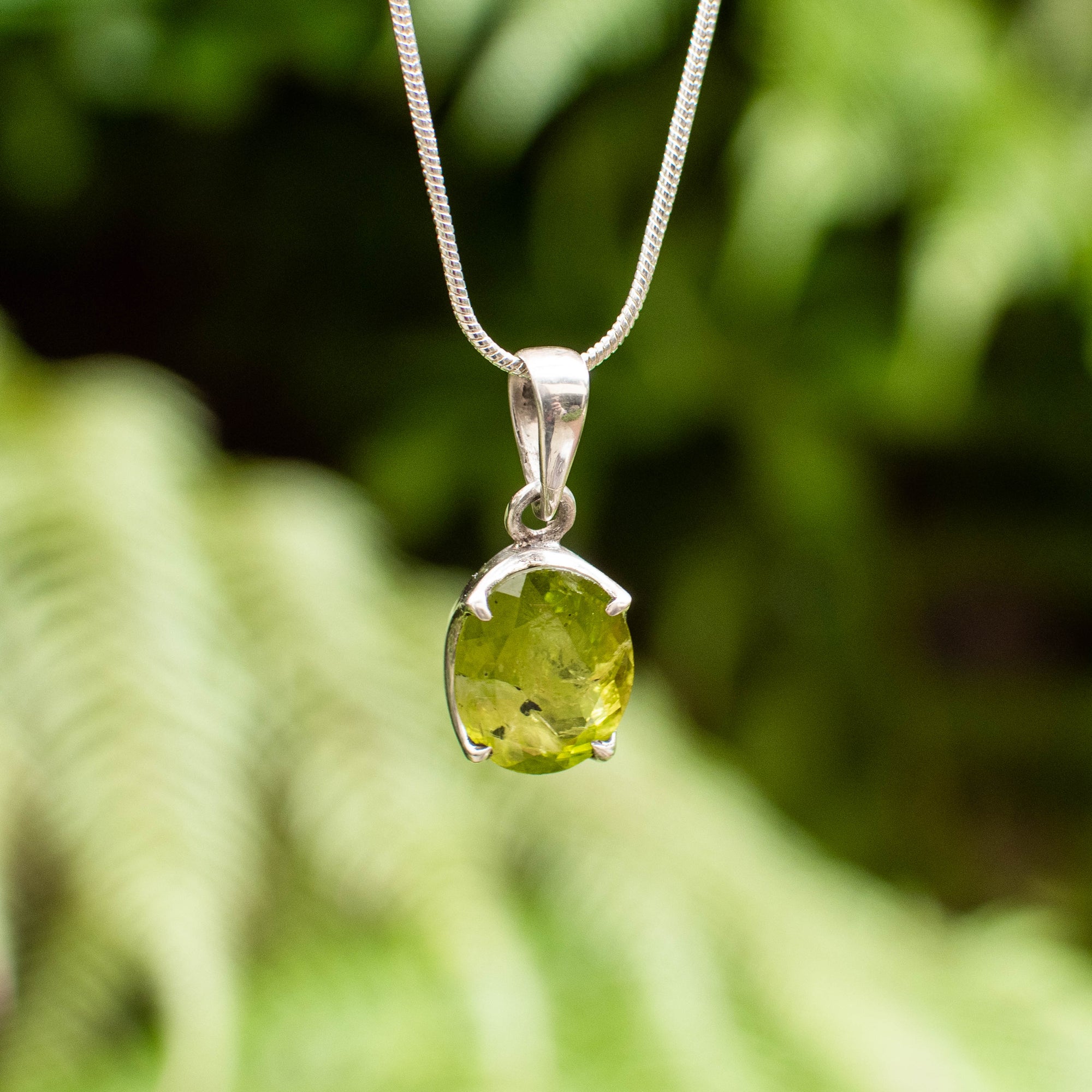 Faceted Peridot Pendant