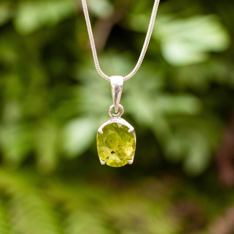Faceted Peridot Pendant