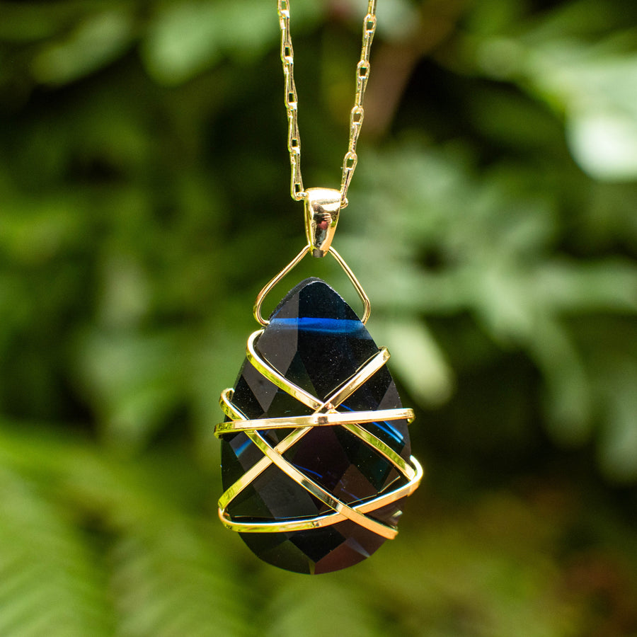 London Blue Glass Pendant