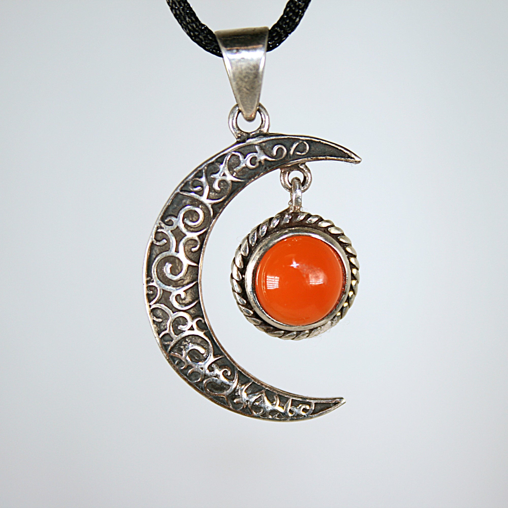Carnelian Moon Necklace