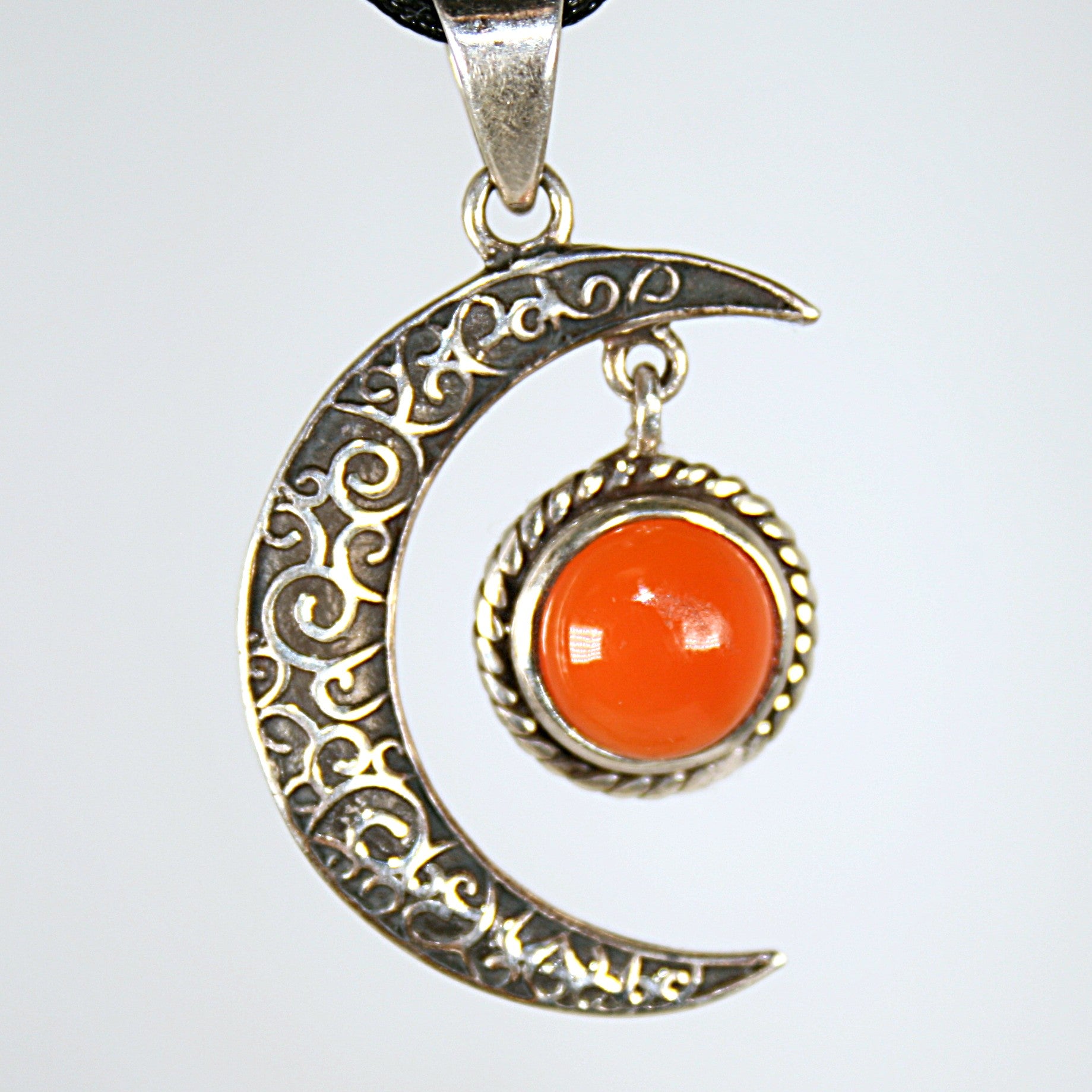 Carnelian Moon Necklace