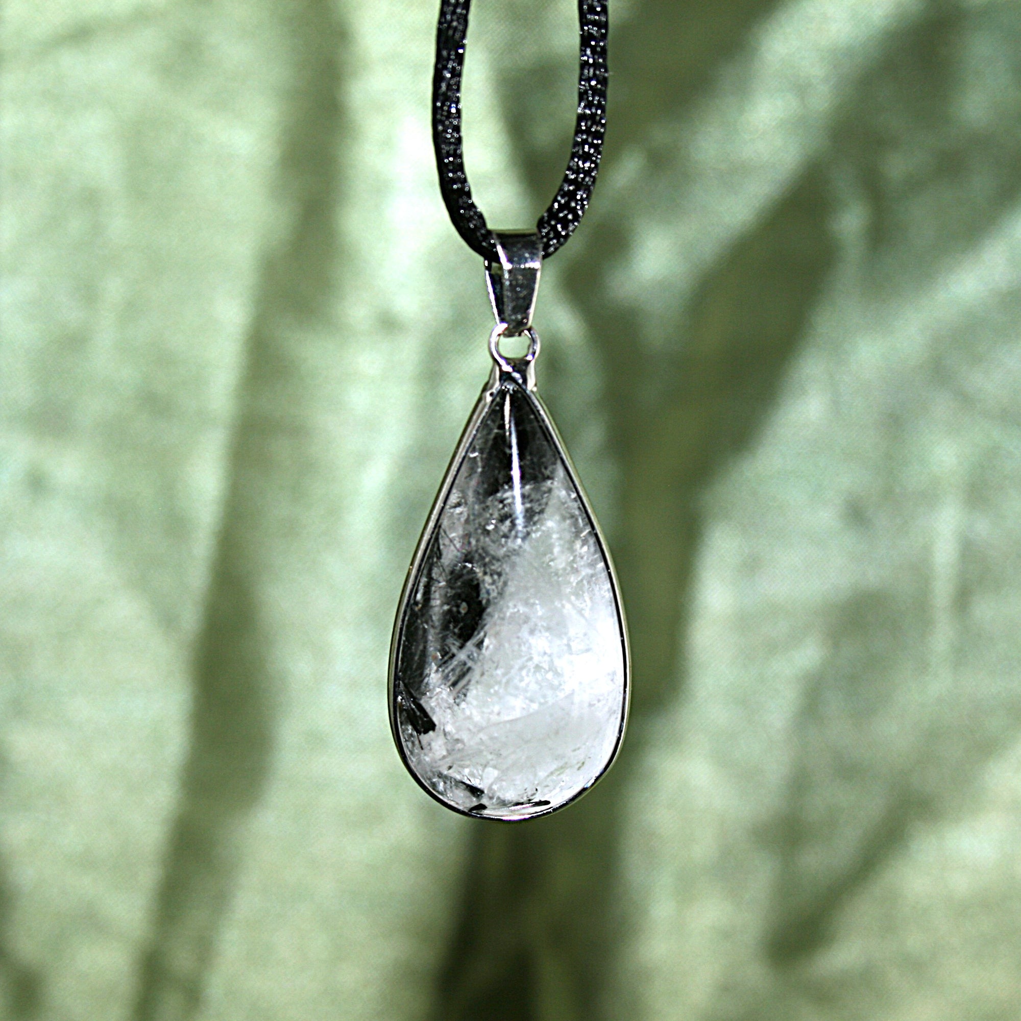 Rutilated Quartz Teardrop Pendant