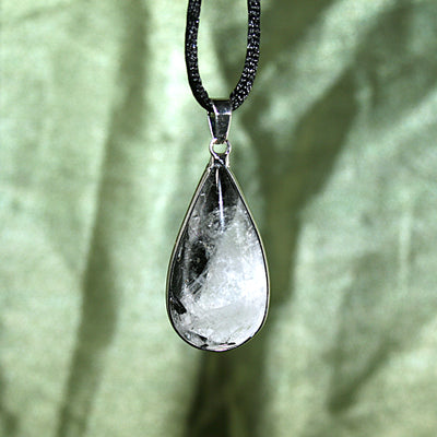 Rutilated Quartz Teardrop Pendant