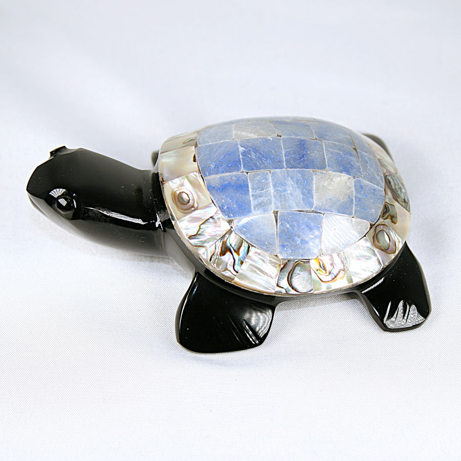 Obsidian and Abalone Turtle