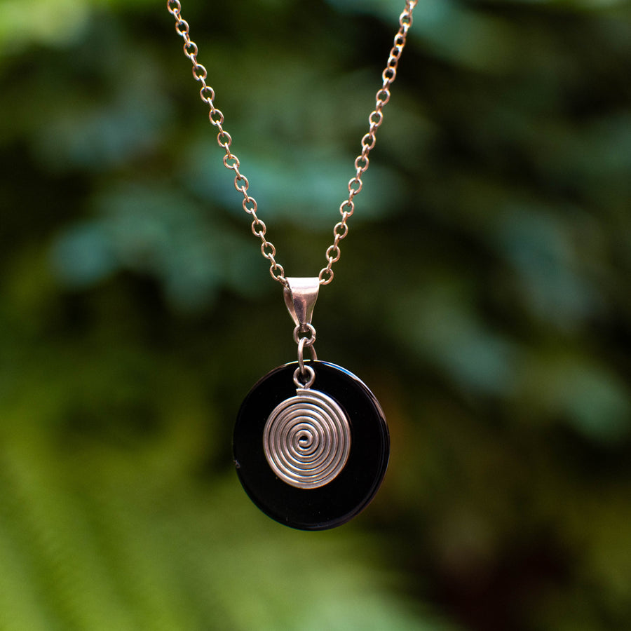 Onyx Swirl Pendant