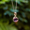 Faceted Amethyst Oval Pendant