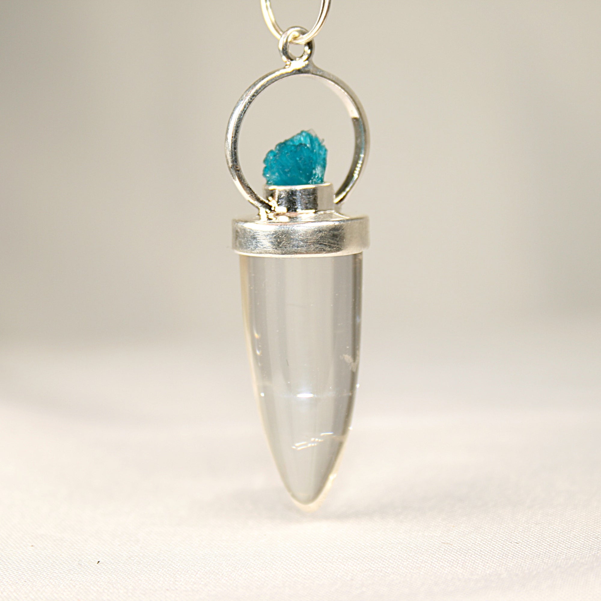 Clear Quartz Pendulum with Cavansite