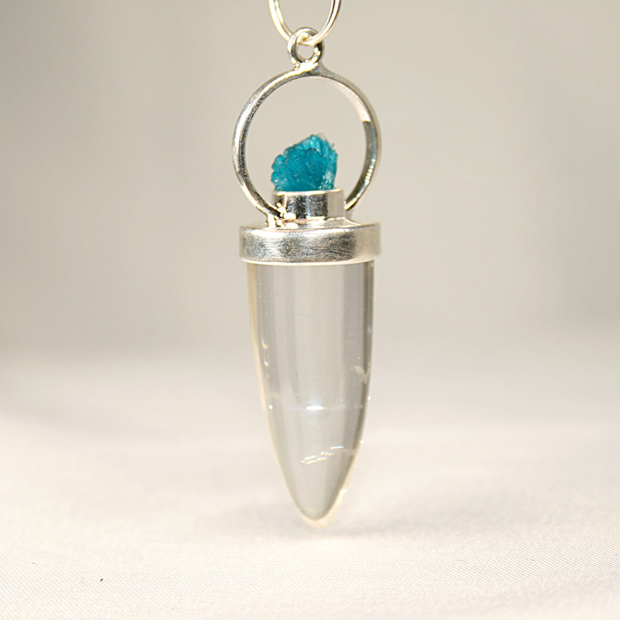 Clear Quartz Pendulum with Cavansite