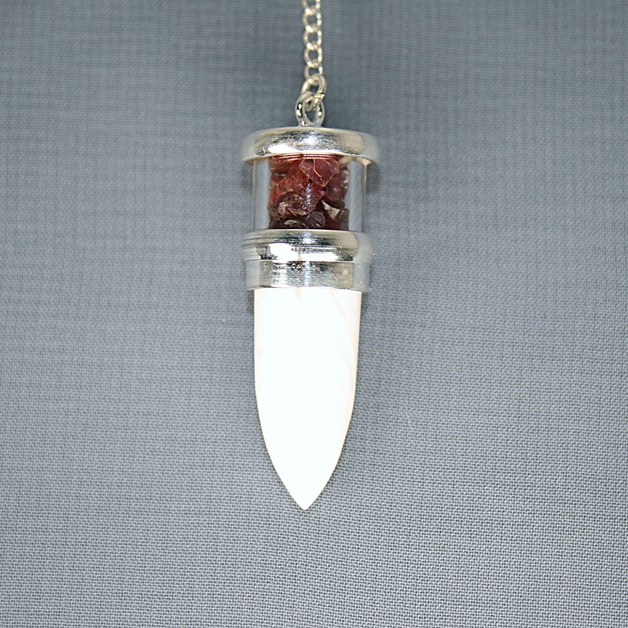 Scolecite and Garnet Pendulum