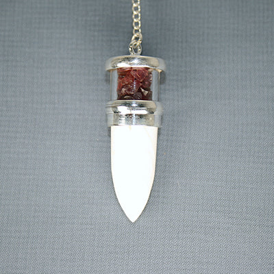 Scolecite and Garnet Pendulum
