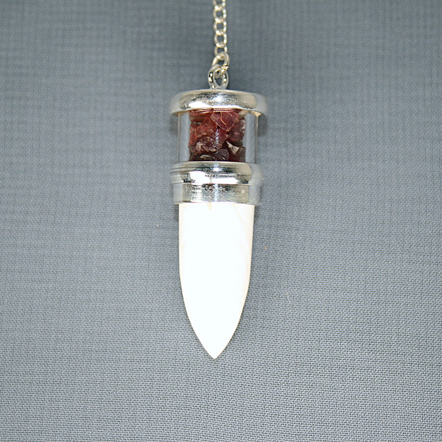 Scolecite and Garnet Pendulum