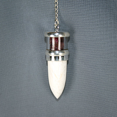 Scolecite and Garnet Pendulum