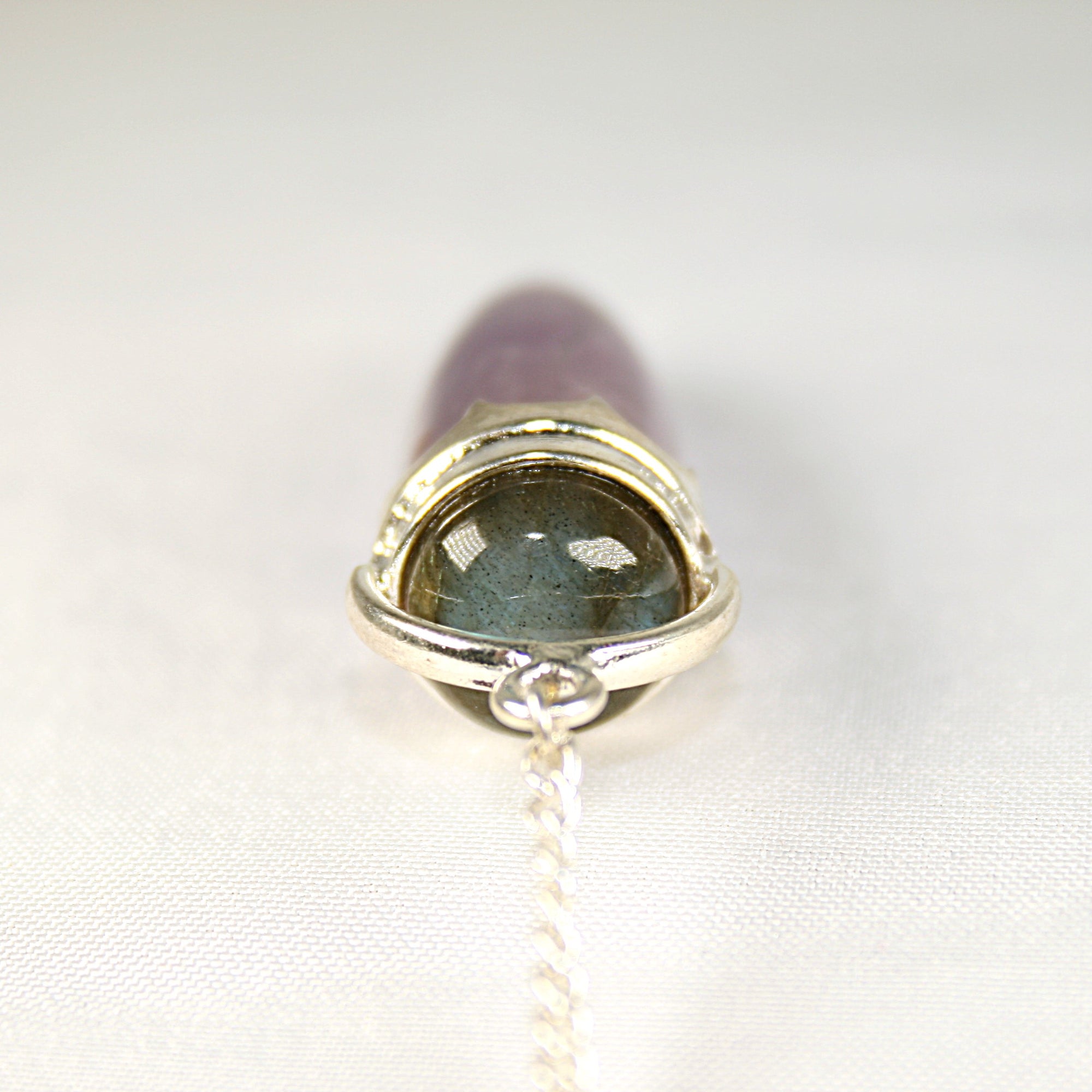 Amethyst with Labradorite Pendulum