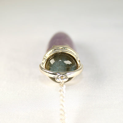 Amethyst with Labradorite Pendulum