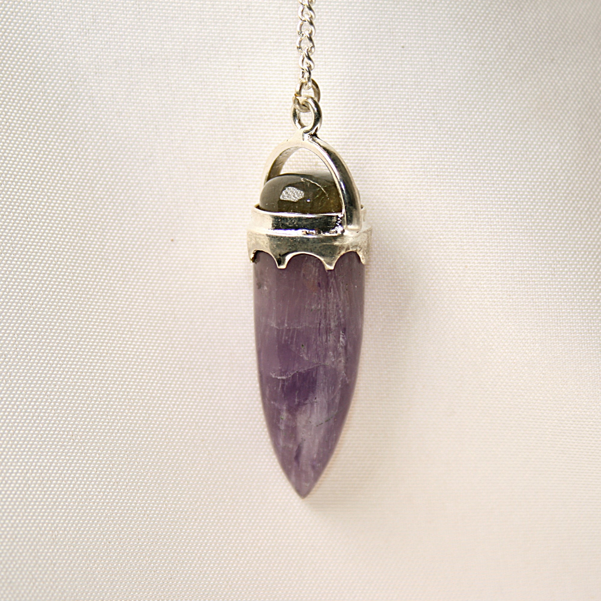 Amethyst with Labradorite Pendulum