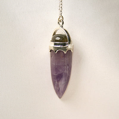 Amethyst with Labradorite Pendulum