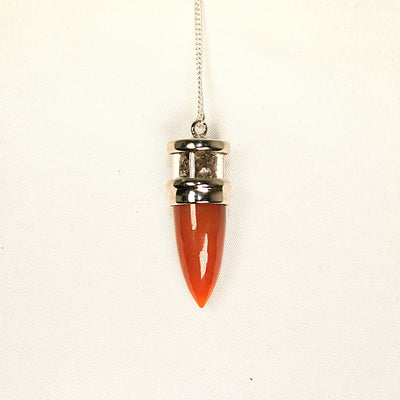 Carnelian and Smokey Quartz Pendulum