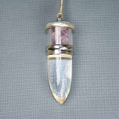 Clear Quartz and Amethyst Pendulum