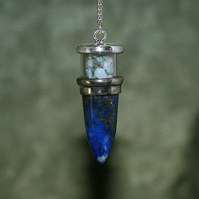 Lapis Lazuli and Larimar Pendulum