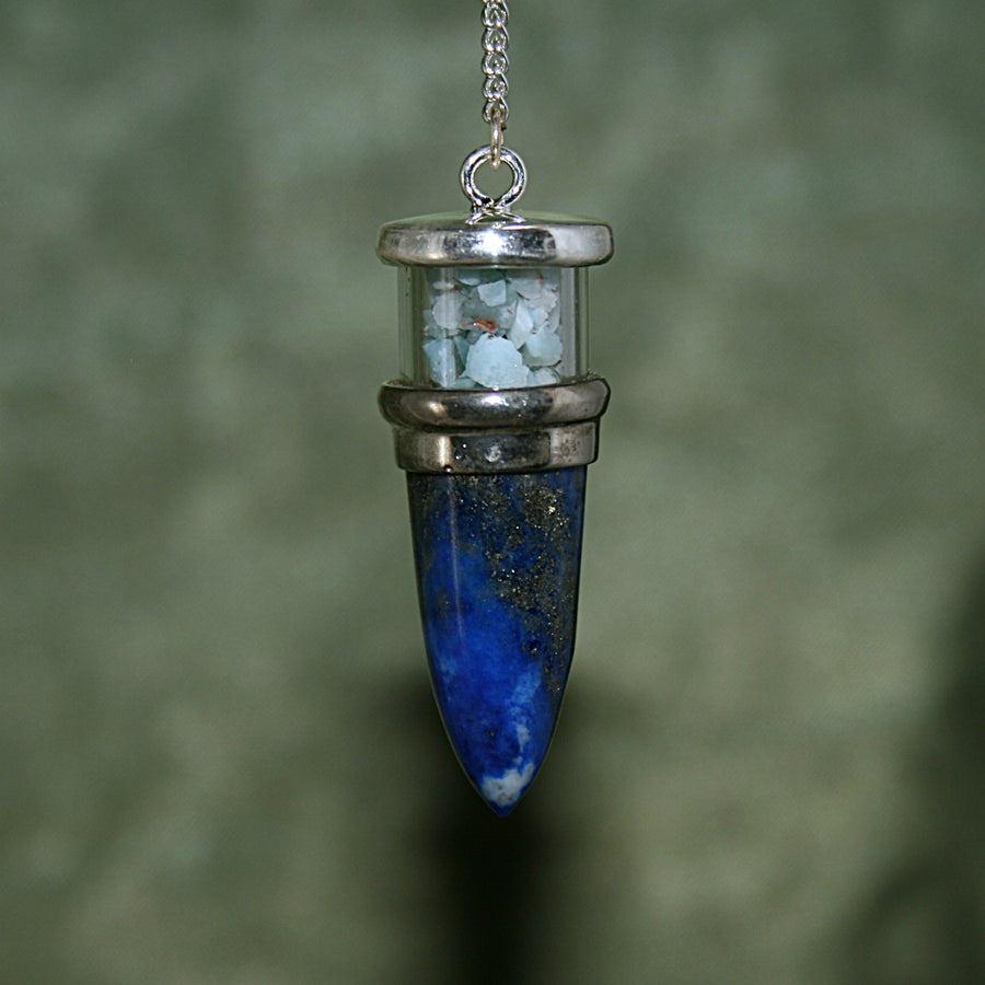 Lapis Lazuli and Larimar Pendulum