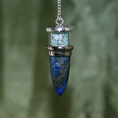 Lapis Lazuli and Larimar Pendulum