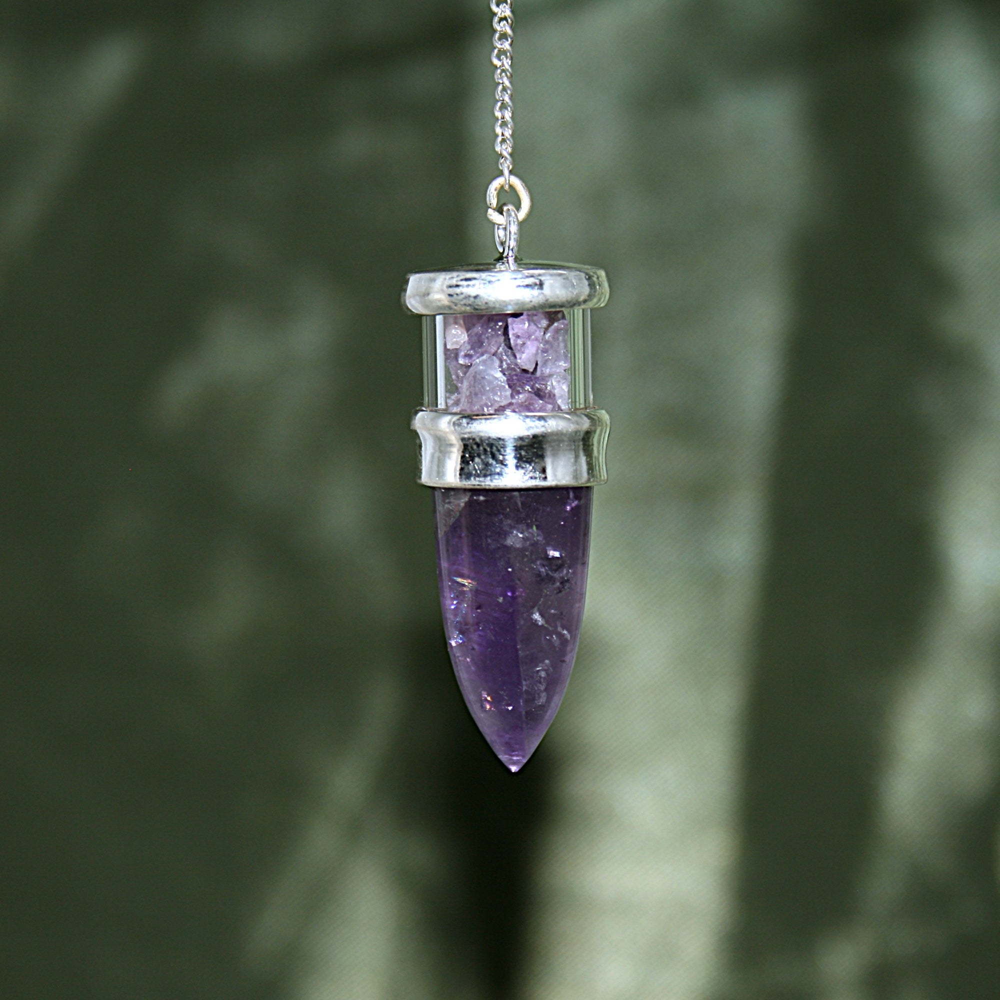 Amethyst with Amethyst Pendulum