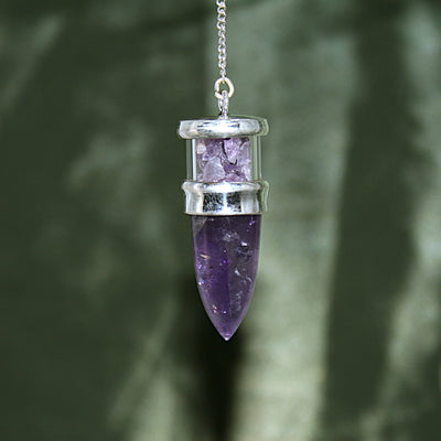 Amethyst with Amethyst Pendulum