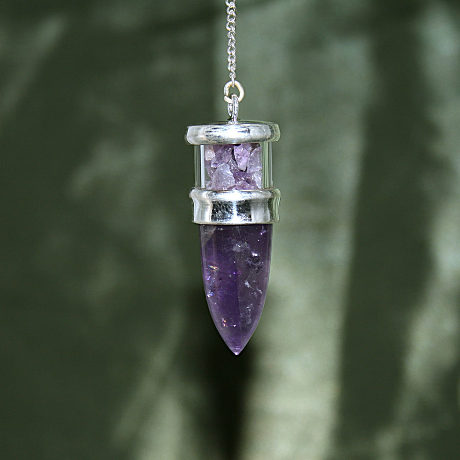 Amethyst with Amethyst Pendulum