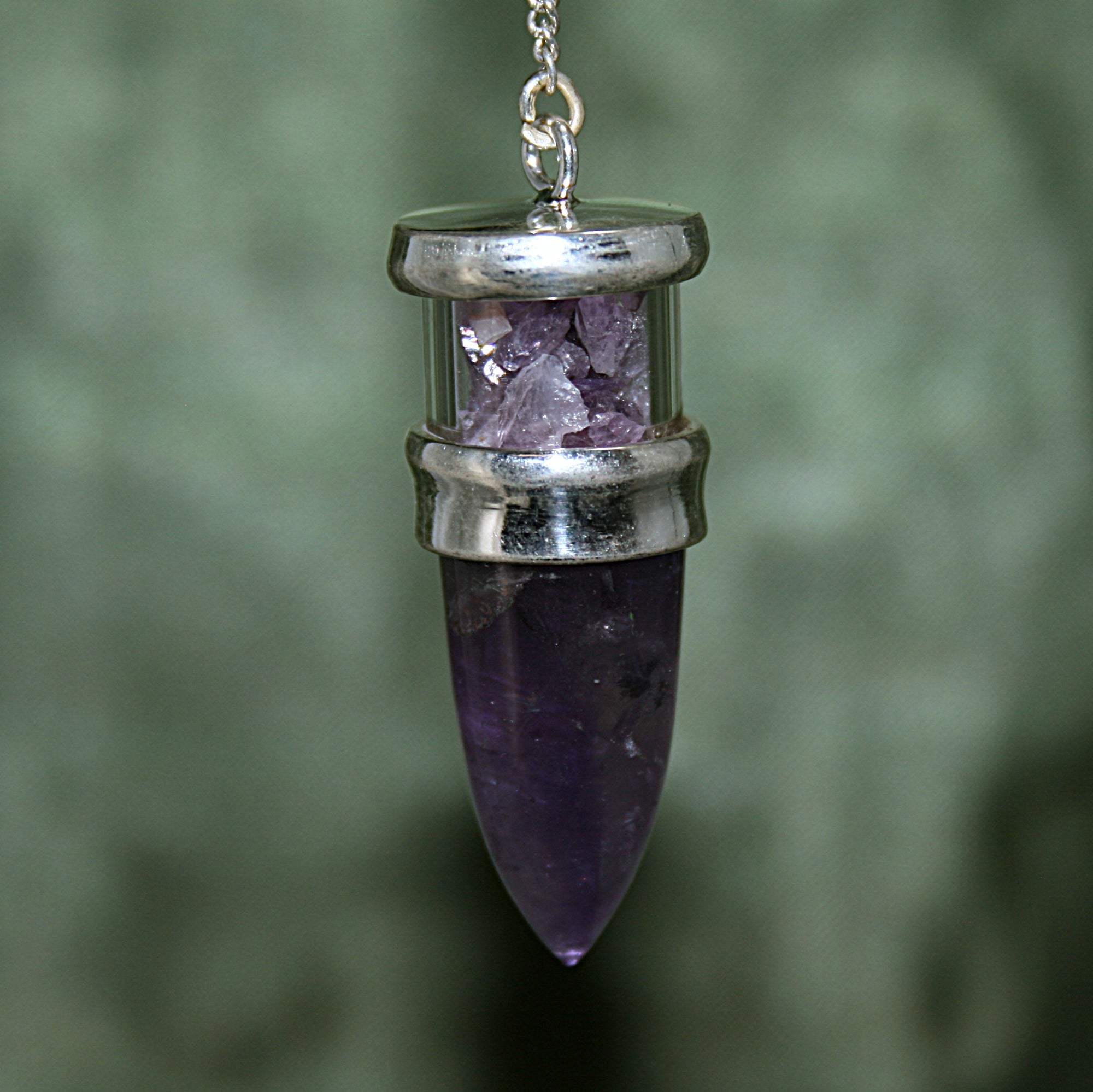 Amethyst with Amethyst Pendulum