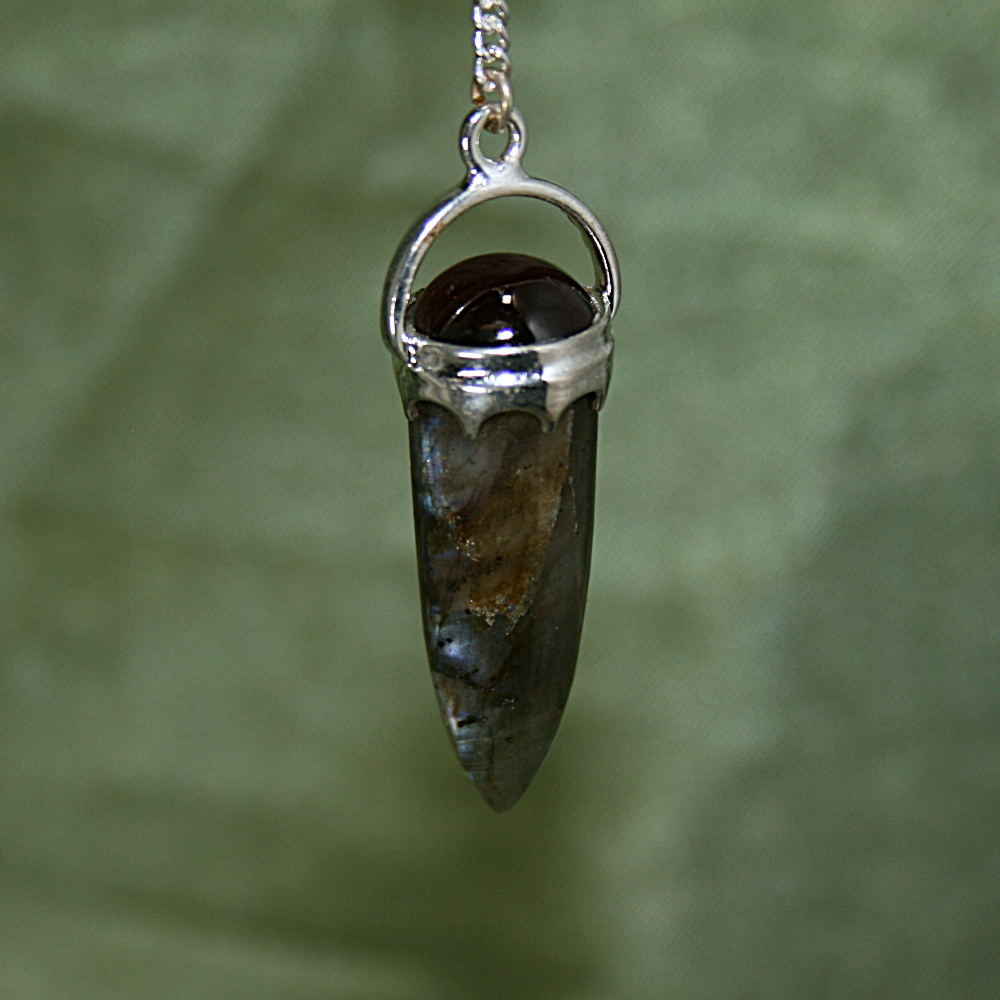 Labradorite Pendulum and Garnet