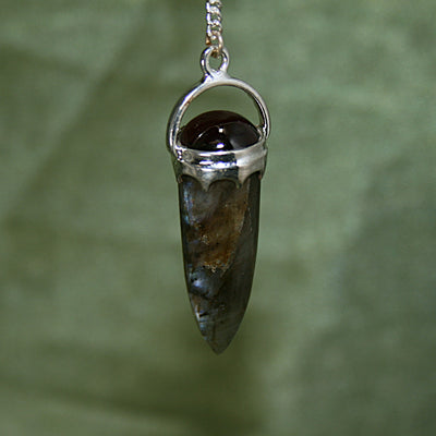 Labradorite Pendulum and Garnet