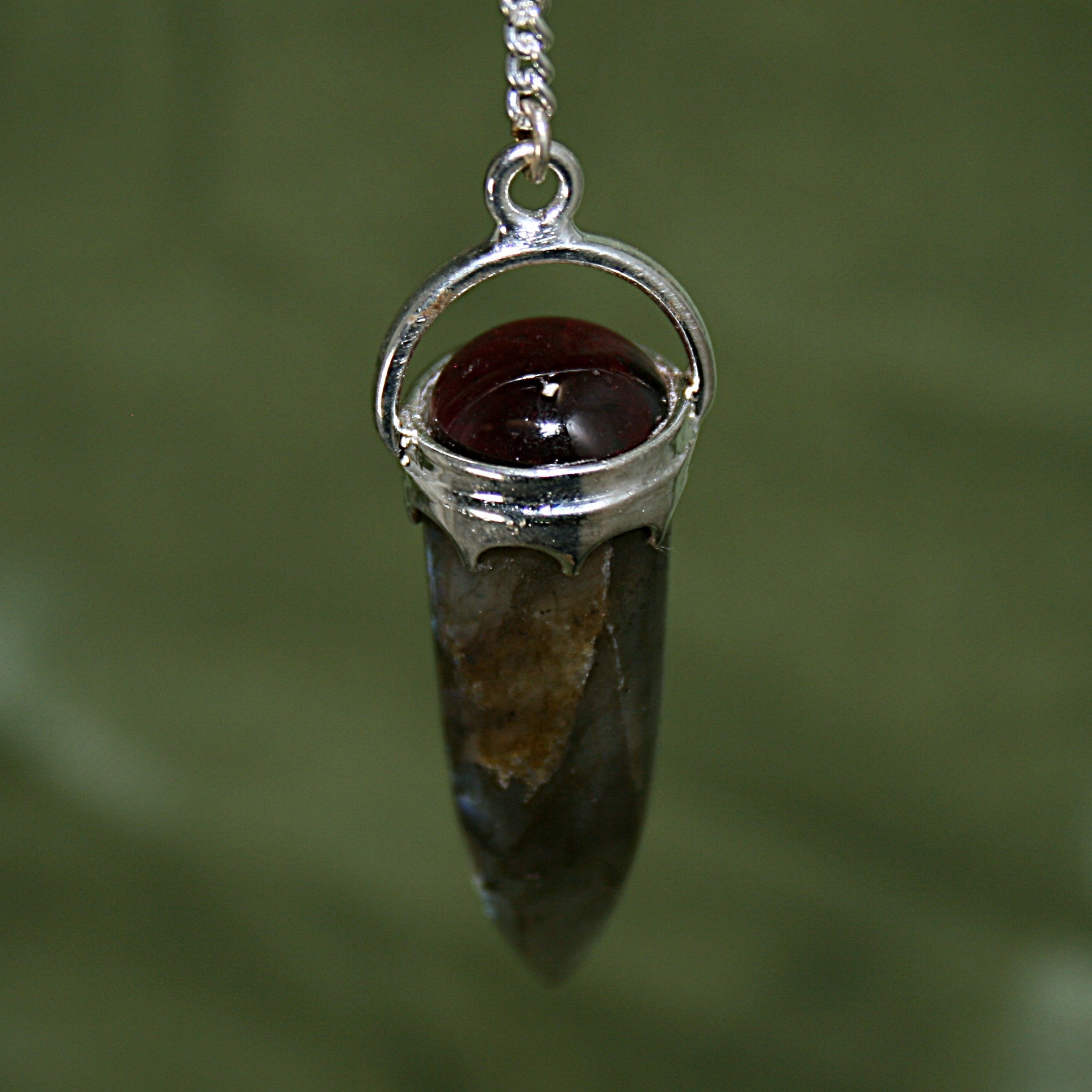 Labradorite Pendulum and Garnet