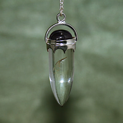 Clear Quartz and Amethyst Pendulum