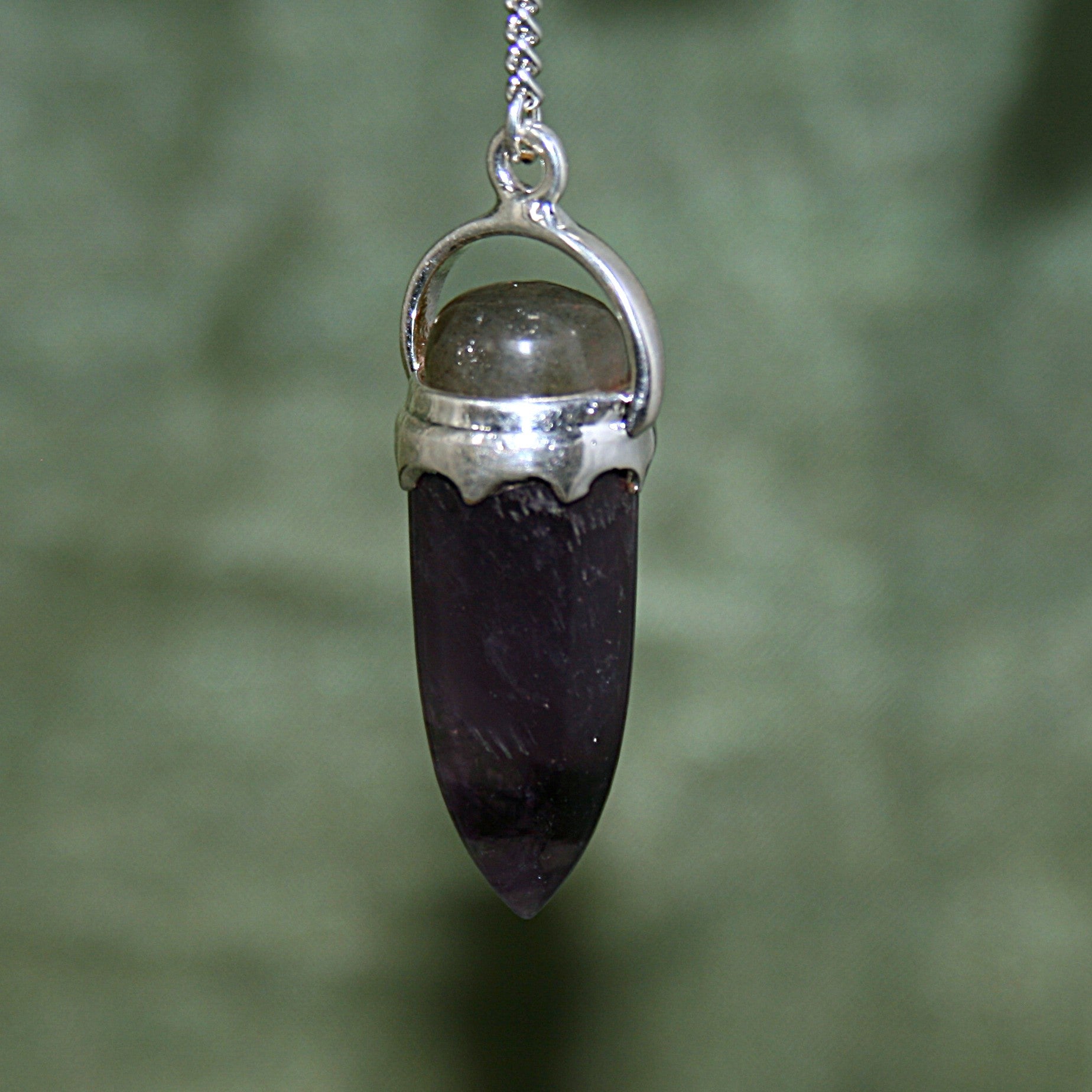 Amethyst and Labradorite Pendulum