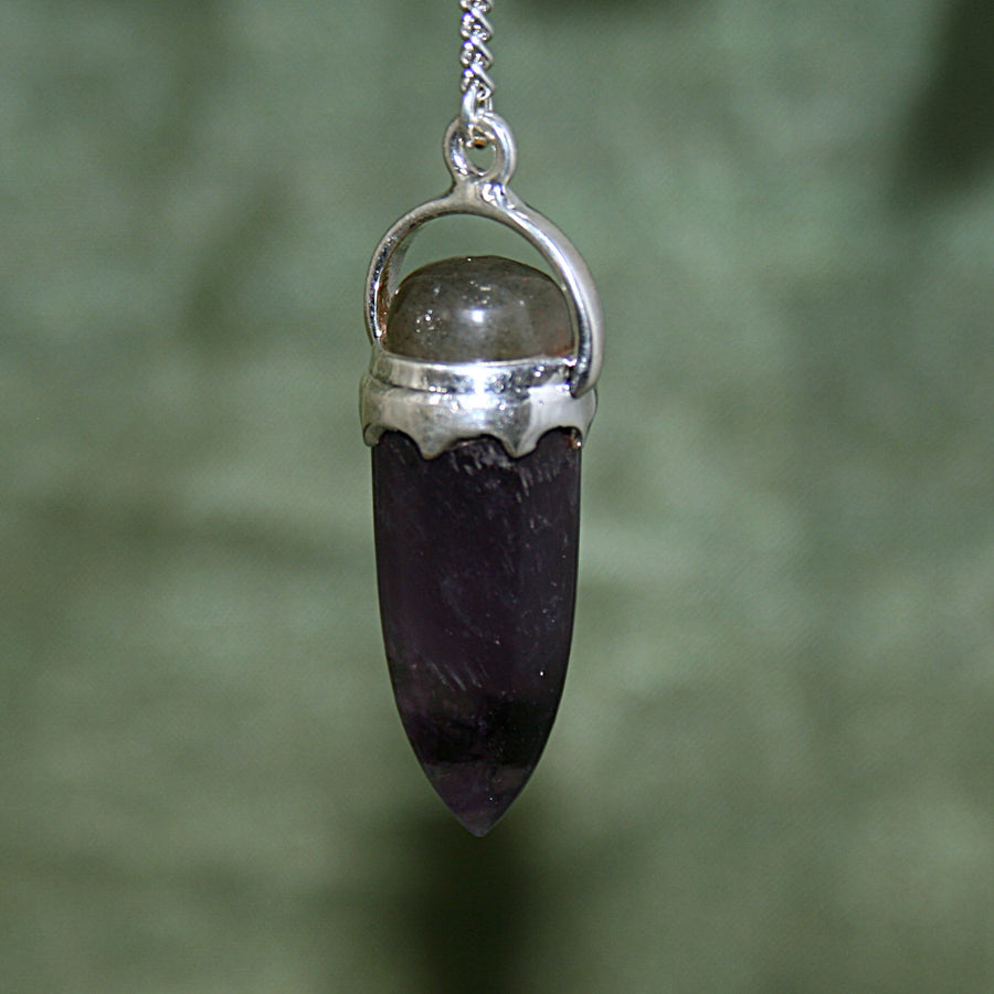 Amethyst and Labradorite Pendulum