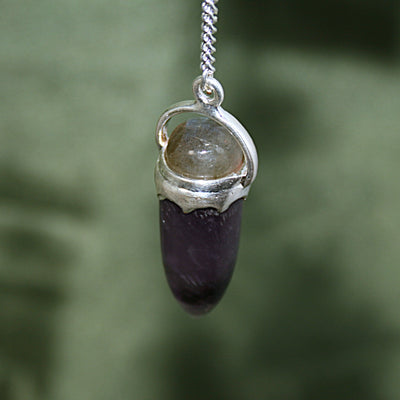 Amethyst and Labradorite Pendulum